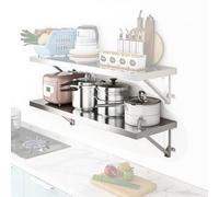 Bureau mural pliable en acier inoxydable pour petits espaces bureau, garage, maison - Table pliante compacte (70 x 30 cm)