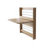 Bureau mural pliable en bois massif, table flottante pour économiser de l'espace avec une profondeur minimale pour les petits espaces et ateliers