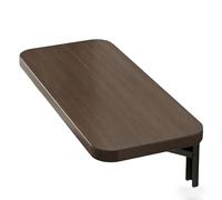 Bureau Mural Pliable En Bois, Table Pliante Murale, Bureau Suspendu Buanderie Avec Supports Métalliques Pliables, Établi Rabattable Pour Garage, Cuisine, Salle À Manger(Brown,20x60CM/7.9x23.6in)