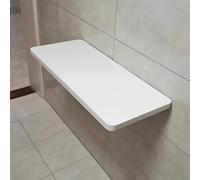 Bureau mural pliable - Établi compact et peu encombrant pour la maison, le bureau, la cuisine et l'étude - Design élégant polyvalent - Blanc - 80 x 24 cm