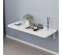 Bureau mural pliable - Peu encombrant pour bureau à domicile, poste de travail 40 x 30 cm, 60 x 40 cm, 80 x 40 cm, 120 x 40 cm, 80 x 50 cm, 100 x 50 cm (couleur : blanc)