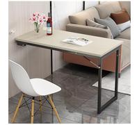 Bureau mural pliable pour économiser de l'espace 90 x 50 cm Table d'écriture flottante pour petits espaces Cuisine et salon Table pliante murale Station de travail