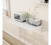 Bureau mural pliable pour économiser de l'espace pour la maison, le bureau, la cuisine et le studio, station de travail informatique compacte, finition blanche (60 x 30 cm)