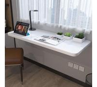 Bureau mural pliable pour économiser de l'espace - Table flottante en bois pour ordinateur portable - Station de travail murale multifonction - Surface d'écriture compacte et réglable