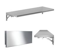 Bureau mural pliable pour ordinateur portable en acier inoxydable 304 compact pour économiser de l'espace pour salle à manger et travailler (80 x 30 cm)