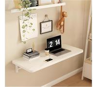 Bureau mural pliable pour ordinateur portable peu encombrant pour petites surfaces, table de salle à manger compacte, station de travail pliable polyvalente, bureau flottant pour buanderie et bureau à