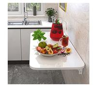 Bureau mural pliable pour petites pièces, idéal pour buanderie, bureau ou chambre à coucher, design moderne, 90 x 40 cm, couleur blanche fonctionnelle et élégante