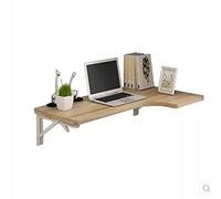 Bureau mural pliable - Table d'angle flottante multifonction pour bureau à domicile - Jaune 100 x 60 x 40 cm - Solutions élégantes et pratiques