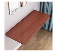 Bureau mural pliable - Table flottante pliable pour petits espaces, bureau à domicile, cuisine et salle à manger, établi peu encombrant, finition teck (80 x 30 cm)