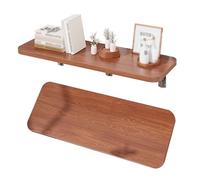 Bureau mural pliable - Table flottante pour maison, bureau, cuisine, salon - Établi peu encombrant (noyer, 60 x 40 cm)
