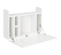 HOMCOM – Bureau suspendu table murale rabattable avec rangements – 77 x 20 x 51 cm