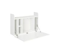 HOMCOM Bureau Suspendu Table Murale Table d'ordinateur Murale et Tablette Rabattable avec rangements - 77 x 20 x 51 cm