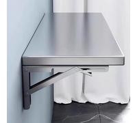 Bureau Mural Pliable，Table Murale Rabattable，60x35cm~150x50cm Table Pliante Murale En Acier Inoxydable 304 - Bureau Amovible Économique En Espace Pour Cuisine Salle De Linge Balcon(100x25cm)