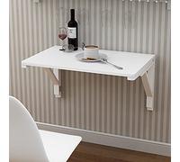 Bureau Mural Pliant pour Petits espaces, Bois Blanc | Table de Salle à Manger à abattant de Cuisine, Table Pliante, Bureau d'ordinateur d'angle Mural, Table de Travail pour Bureau à Domicile