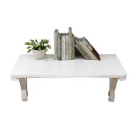 Bureau Mural Rabattable pour Ordinateur Portable, Table Murale (L 40, 60, 70, 80, 90, 100, 120 cm), Table Murale à abattant, étagère avec Supports, Bureau Flottant pour Ordinateur Portable (