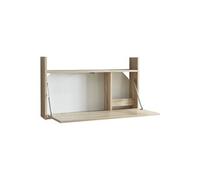 Bureau mural rabattable Rautalampi 48 x 83 x 48 cm effet chêne blanc [en.casa]