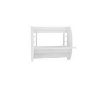 Bureau mural suspendu Verona avec étagères MDF Blanc 123.6x55x120 cm