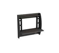 Bureau mural suspendu Verona avec étagères MDF Gris foncé 123.6x55x120 cm