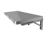 Bureau Mural, Tablette Murale Rabattable en Acier Inoxydable, Idéal oour kes Restaurants, Garages, Buanderies et Locaux Techniques(60 x 40 cm)