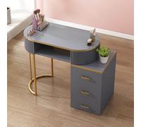 Bureau Nail Tech avec armoire de rangement - Station de travail de beauté en bois pour les artistes de manucure - Équipement professionnel pour salon et usage domestique