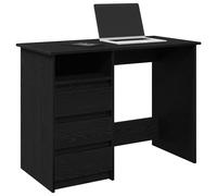 vidaXL Bureau Noir 102x50x75 cm Bois d'ingénierie