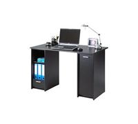 Bureau Noir 2 Caissons à Rideau 120 cm - Noir - L 120 x l 65 x H 74 cm Noir G