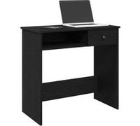 vidaXL Bureau Aggloméré Noir 80x40x75 cm avec rangement