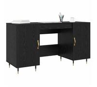 Bureau Noir, CLOUD, Table à écrire, Pour 1 personne, avec porte, Chêne noir 140x50x75 cm ,bois d'ingénierie BBB1090