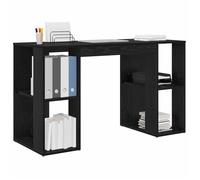 Bureau Noir CLOUD Table à écrire Pour 1 personne Chêne noir 130x50.5x75 cm bois d'ingénierie BBB1027