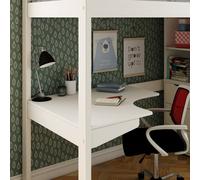 Bureau optionnel effet bois pour mezzanine colette blanc TU