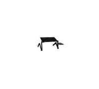 Bureau ordinateur portable modulable 360° de 48 cm x 26 cm pour lit avec support souris Noir HobbyTech