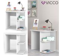 Bureau PC Table de travail Ordinateur Bureau enfant Bureau Blanc Vicco