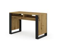 Bureau Petits-meubles - Gani - 120 x 55 x 75cm - Bois et Noir mat