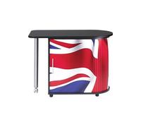 Bureau Pivotant Noir et Meuble de Rangement - Drapeau anglais 701 - L 105 x l 55 x H 74.7 cm
