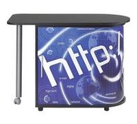 Bureau Pivotant Noir et Meuble de Rangement - http 800 - L 105 x l 55 x H 74.7 cm Noir G