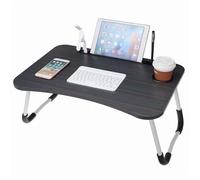 Herzberg Bureau Pliable avec Porte-Gobelet HG04173, Support de Tablette