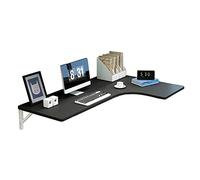 Bureau pliable en forme de L à fixation murale pour petits espaces, bureau d'angle compact pour la maison, le bureau et la salle à manger, design en bois robuste, solution d'économie d'espace