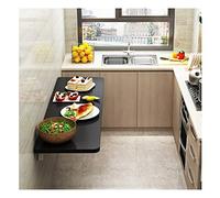 Bureau pliable mural avec charnière de verrouillage - Table à feuilles rabattables pour petits espaces, cuisine, bureau et buanderie