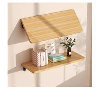 Bureau pliable mural et table de salle à manger - Établi peu encombrant pour la maison, le bureau, l'étude, la cuisine - Couleur bois de bois (60 x 30 cm) - Design polyvalent et compact