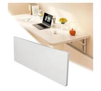 Bureau pliable mural peu encombrant, table d'ordinateur polyvalente, installation facile, finition marron élégante, design compact (120 x 40 cm)