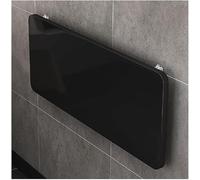 Bureau Pliable Mural, Table Pliante Murale Etagere Flottante en Bois, Rabattable,Tablette pour Salle À Manger, Étude, Cuisine,Noir(70x40cm(27.5x16in))