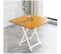 Bureau pliable pour la maison, le bureau et l'extérieur - Table d'écriture pré-assemblée avec motif bambou - Compact - 80 x 80 x 74 cm - Économie d'espace - Bureau d'ordinateur