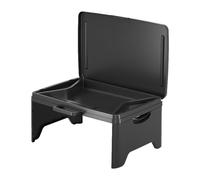 Bureau pliable - Support portable pour lit - Support pliable pour ordinateur portable - Plateau de siège de voiture - Table d'ordinateur portable multi-usage avec poignée - Bol alimentaire pour manger