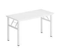 Bureau Pliant, 46,8 Pouces Petit Bureau D'ordinateur Pour Le Bureau à Domicile - Pas D'assemblage Obligatoire, Gain De Place Table D'écriture Pour Les Petits Espaces, Des(Size:120x50x75cm,Color:Blanc)