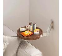 Bureau Pliant - Mont Table Ronde Suspendue | Tables Rondes Pliantes murales, 180 ° Rotary Rotary Round Round Cafe Table Bas Basse pour Les Cuisines à la Maison Pliée pour Les Petits espaces Salon