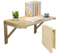 Bureau pliant mural flottant - Design moderne pour bureau, chambre, cuisine ou balcon, peut également servir d'ordinateur et de table de salle à manger