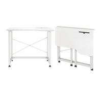 Bureau Pliante,Table de Travail Mobile Table d'Ordinateur Portables avec 4 roulettes Bureau Informatique Pliante 90x56x75cm