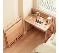Bureau portable pliable pour ordinateur portable, petite table d'écriture simple avec design monobloc, pas de montage nécessaire, station de travail ergonomique pour petits espaces de chambre à