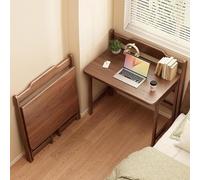 Bureau portable pliable pour ordinateur portable, petite table d'écriture simple avec design monobloc, pas de montage nécessaire, station de travail ergonomique pour petits espaces de chambre à
