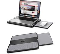 Bureau Portable Pour Ordinateur Portable Avec Plateau Rétractable Pour Tapis De Souris Gauche/Droite, Protection Thermique Antidérapante Pour Tablette Et Ordinateur Portable